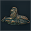 Bronze lion figurine